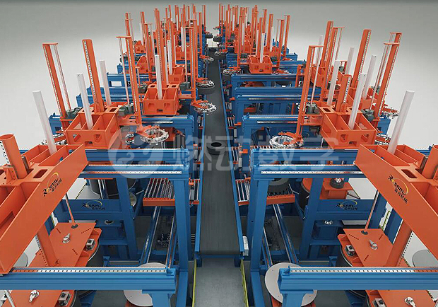 自動更換模具液壓硫化機三維動畫